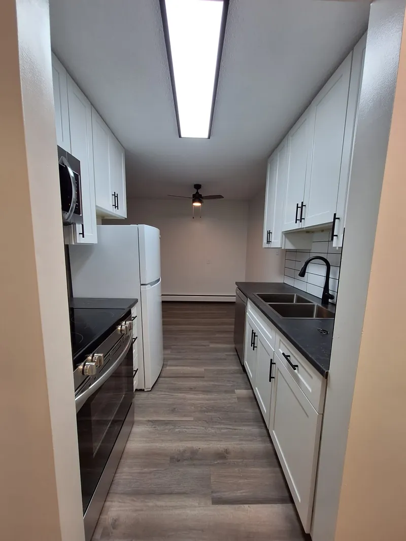 Renovated kitchen at College Drive